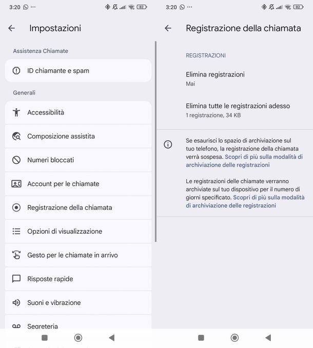 togliere registrazione chiamate Xiaomi