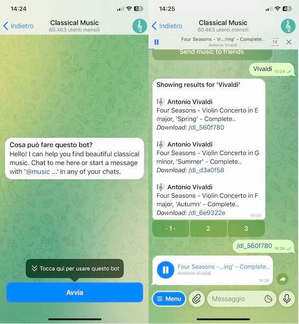 Bot Telegram per ascoltare musica