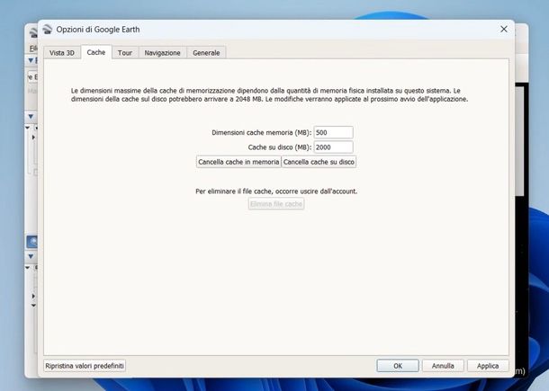 Come usare Google Earth offline metodo cache