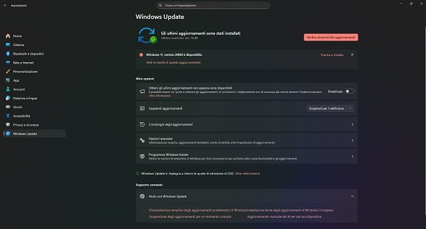 Come installare Windows 11 24H2