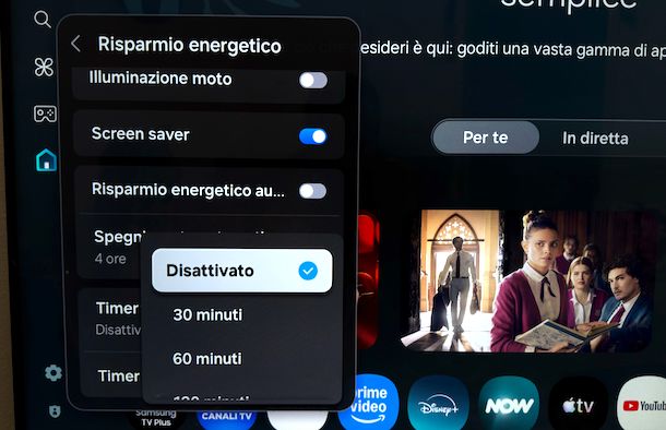 Togliere timer Smart TV Samsung