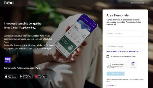 Nexi Pay registrazione