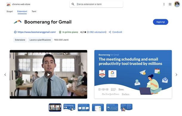 Boomerang for Gmail estensione