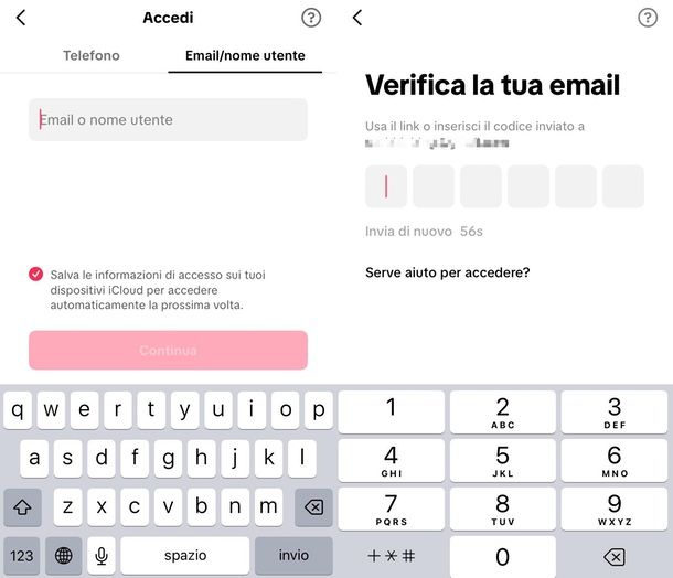 Recuperare password TikTok