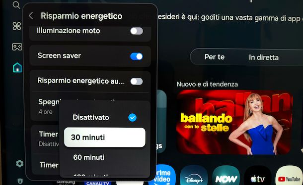 Mettere timer stand-by Smart TV Samsung