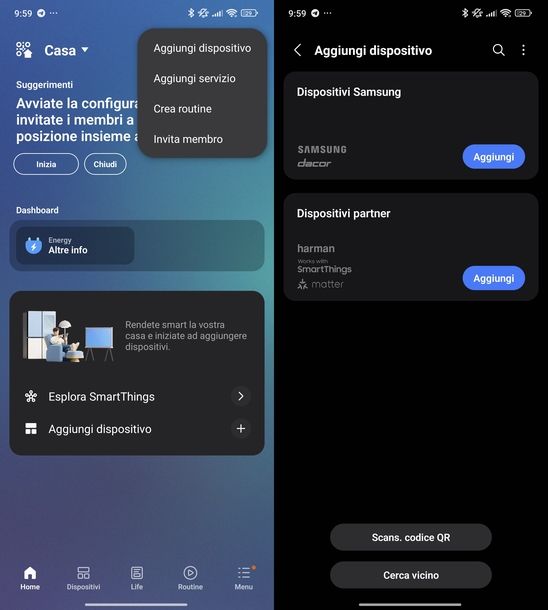Mettere timer accensione Smart TV Samsung app SmartThings