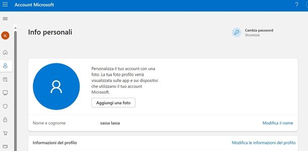 Come cambiare nome utente Windows 10