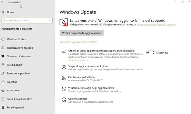 Come velocizzare avvio Windows 10