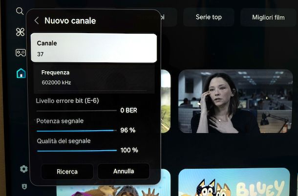 Sintonizzazione manuale Smart TV Samsung