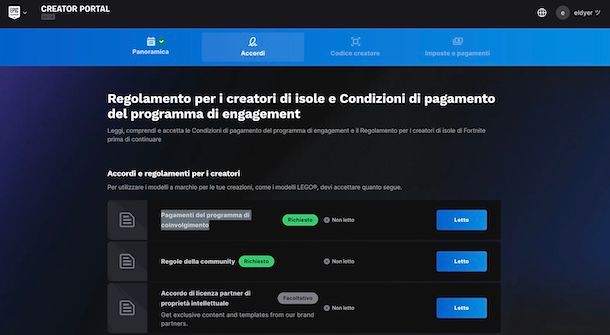 Programma creatori Fortnite