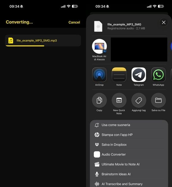 Audio Converter app iOS