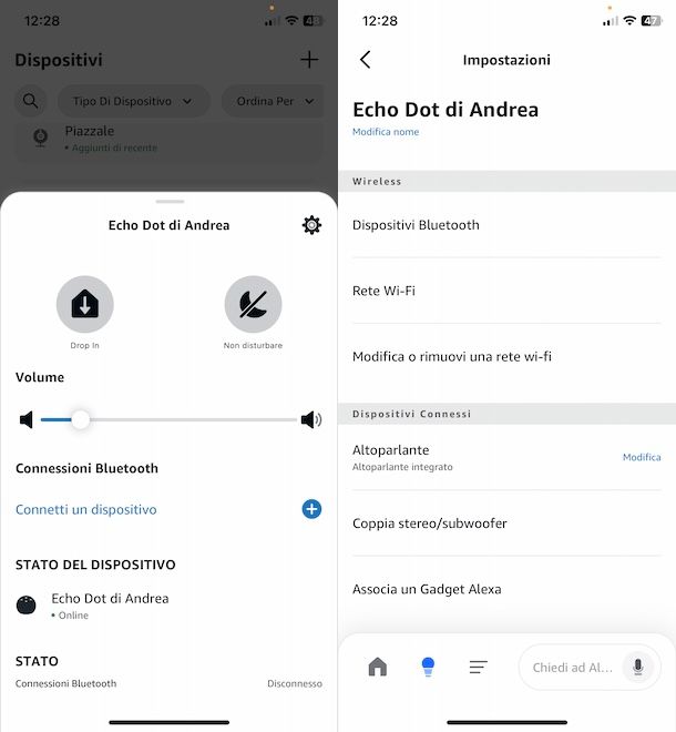 Cambiare rete Wi-Fi ad Alexa Echo Dot