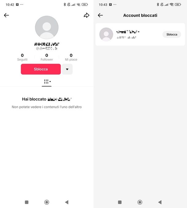 come sbloccare persone su TikTok