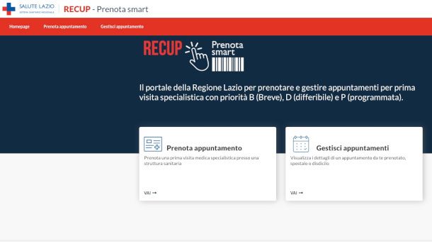 sito Prenotazioni CUP Online Lazio