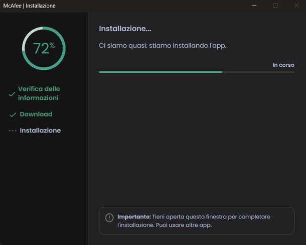 Installazione McAfee Windows