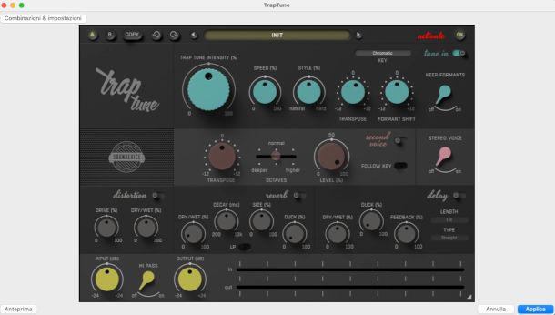 interfaccia TrapTune