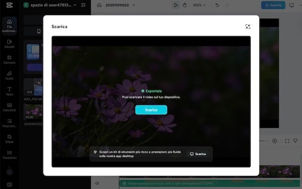 Scaricare video da CapCut online