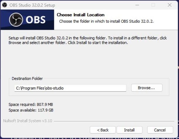 Installazione OBS