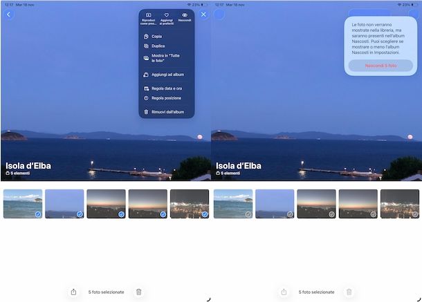 Nascondere foto su iPhone