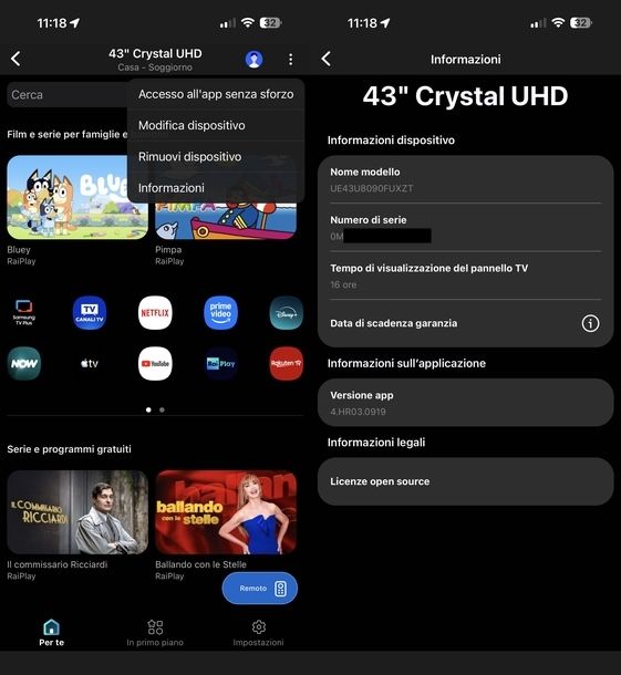 Trovare codice TV Samsung app SmartThings