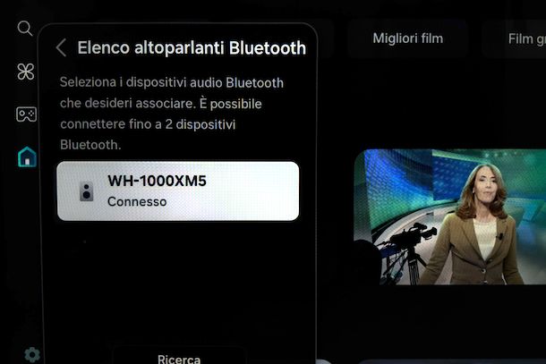 Collegare due cuffie Bluetooth alla TV Samsung