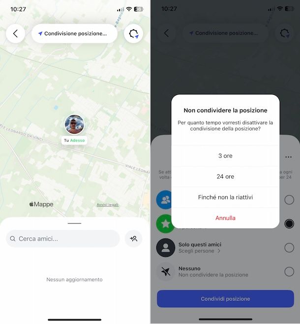 Posizione su Instagram