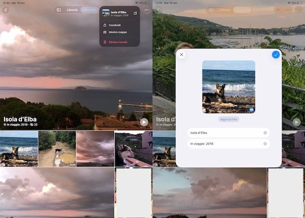 Album ricordi su iPhone