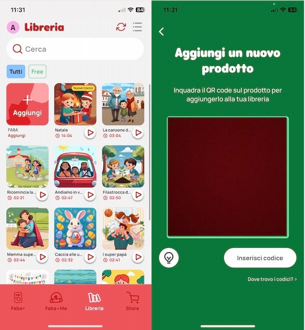 Aggiungere contenuti FABA