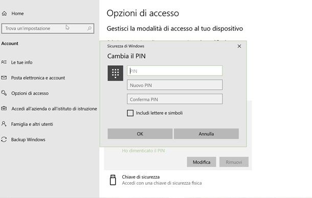 Come cambiare account Windows 10