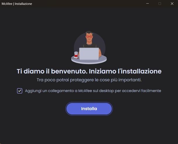 Installazione McAfee Windows