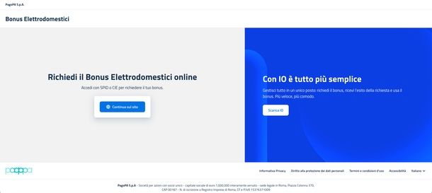 come accedere a pagoPA per Bonus Elettrodomestici