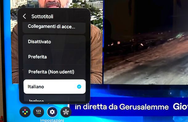 Mettere sottotitoli impostazioni Smart TV Samsung