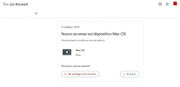 dispositivi e attività account Google