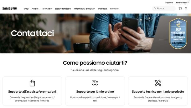 Servizio clienti Samsung