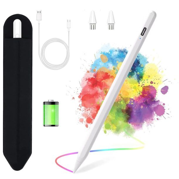 WeddHuis Penna Touch Per Bambini – Stilo Universale Per IPad, Kindle E Tablet Amazon Fire Kids, Impugnatura Ergonomica Per Scrivere E Disegnare (Viola)