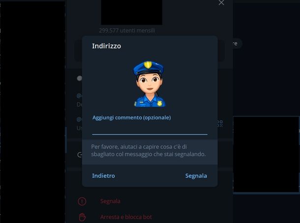 Segnalare bot Telegram macOS