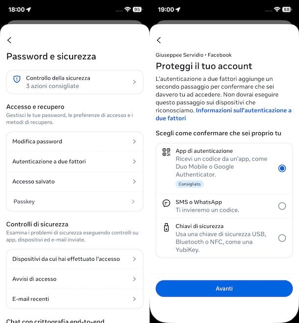 Attivare 2FA su Facebook