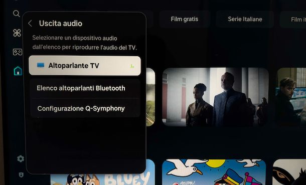 Impostare uscita audio Smart TV Samsung