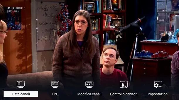 schermata menu decoder TELE System