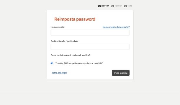 Cambiare password SPID Aruba