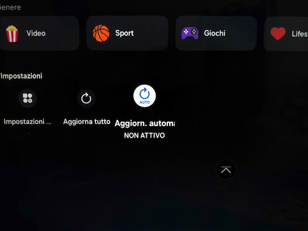 Disattivare aggiornamenti automatici app Smart TV Samsung