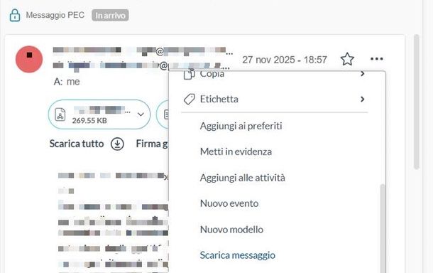 Scaricare posta elettronica certificata