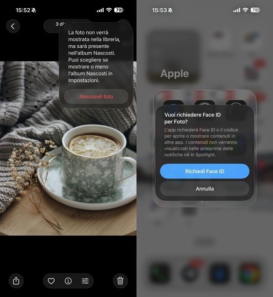 Nascondere foto iPhone