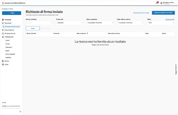 Come inviare richiesta di firma documento con Aruba