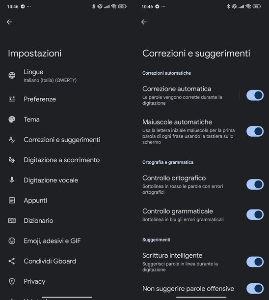 Mettere correttore automatico WhatsApp Gboard Android