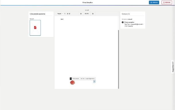 Come apporre firma semplice alla richiesta di firma Aruba