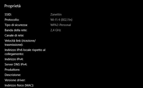 Vedere GHz del WiFi Windows