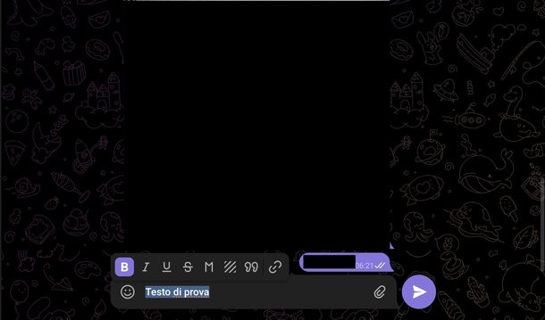 Scrivere in grassetto su Telegram Web