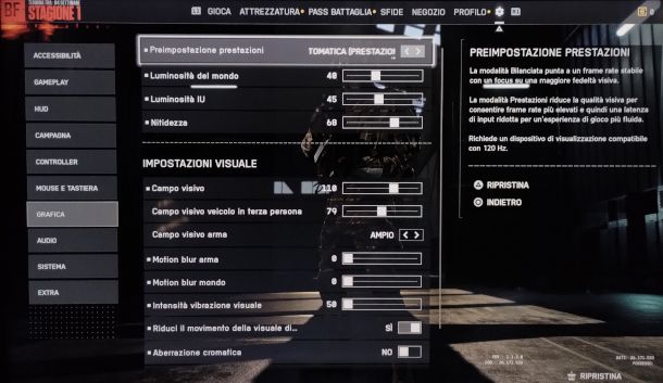 impostazioni grafiche PS5 Battlefield 6