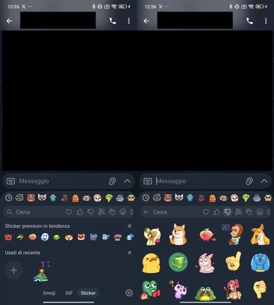 Cercare sticker su Telegram Android
